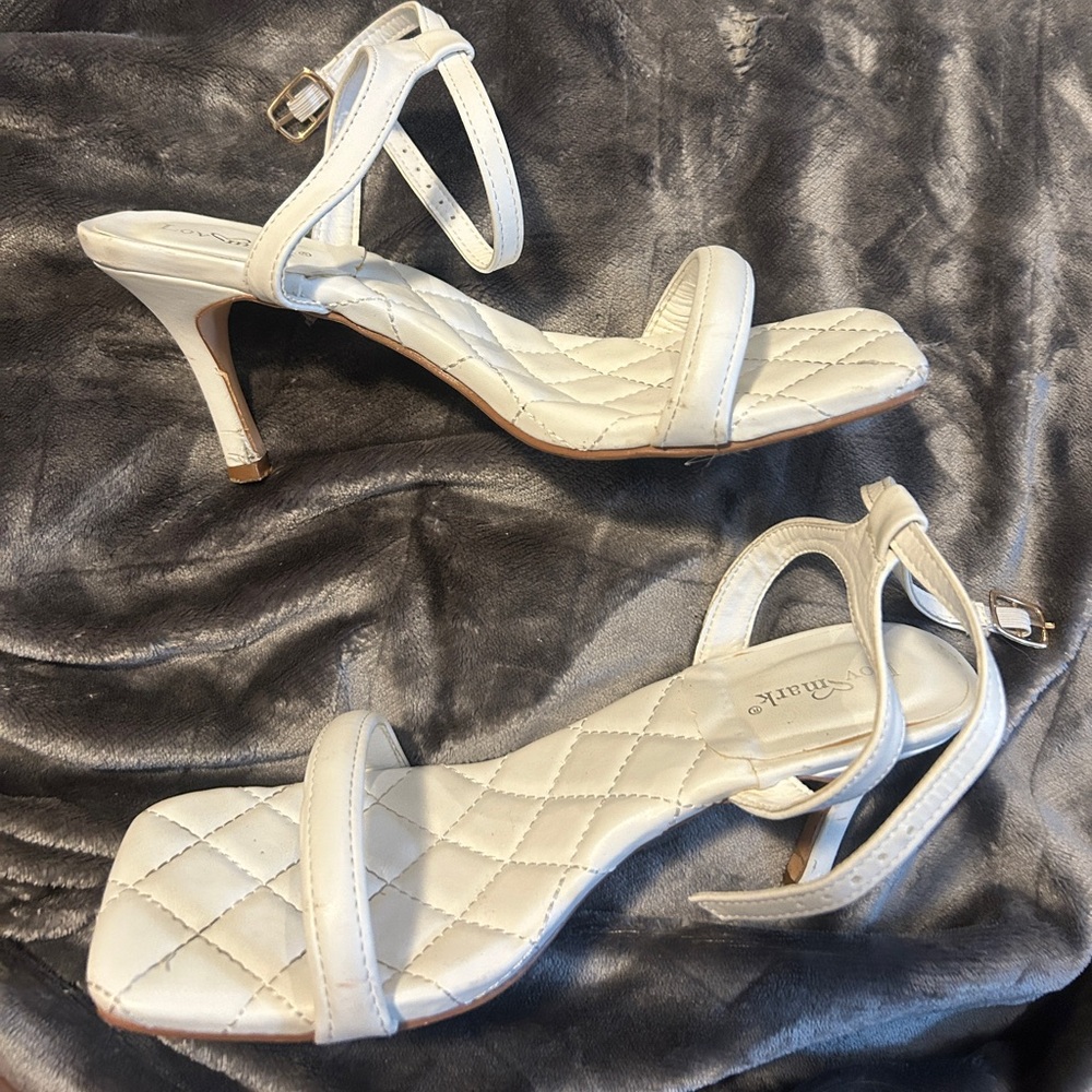White Strappy Heels